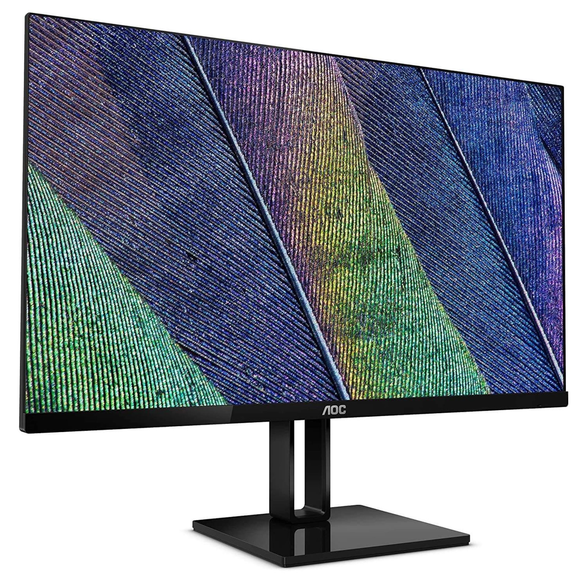 AOC 23.8-inch LED Monitor with Display Port, HDMI Port, Ultra Slim – 24V2Q (Black). - PCKBW. RRP £