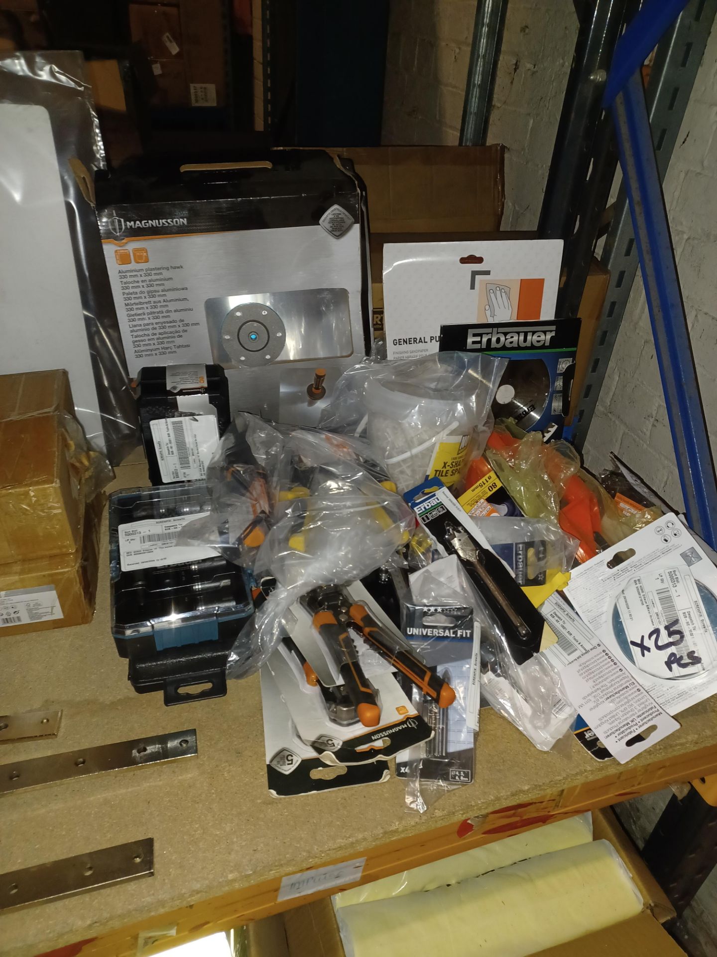 Full Shelf Mixed Lot to include; Mortar Gun, Tile Cutters, Tool Carry Bag, Erbauer Tool & Drill - Image 3 of 4