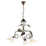 Luminosa Miranda 3 Light Multi Arm Pendant Ceiling Light. - PW.