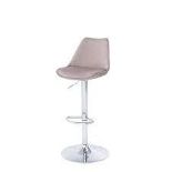 GoodHome Huito Beige Adjustable Swivel Padded Bar stool, Pack of 2. - R9BW.
