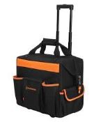 Magnusson Tool Bag with Wheels 18". - PW. Heavy duty, water-resistant fabric tool bag on wheels.