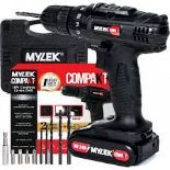 Mylek 18V Cordless 2 Speed LI-ion Drill with LED Work Light . - PW.