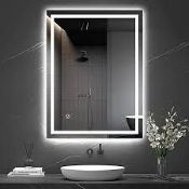 Bathroom Mirror with LED Lights 60X80 CM Illuminated Wall. - PW.
