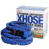 XHose Blue Extendable Hose pipe (L)30.48m. - Pw. This XHose 100ft hose, is great for watering in the