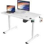 Yohood White Electric Standing Desk,Adjustable Height Workstation . - PW.