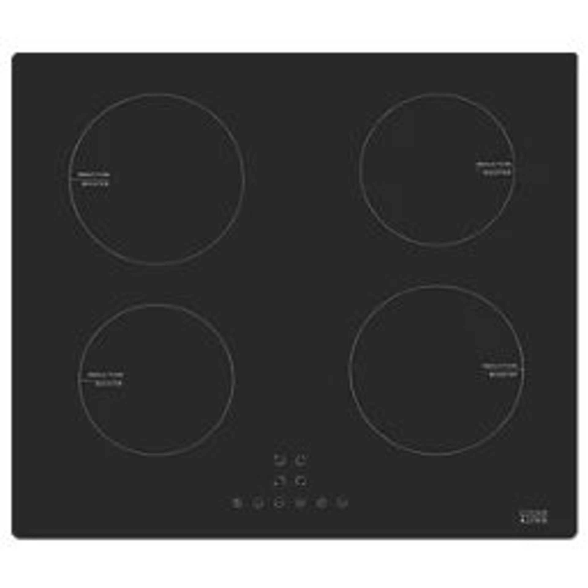 COOKE & LEWIS INDUCTION HOB BLACK 59CM. - R9BW. Induction hob heats the surface of the pan, not