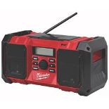 MILWAUKEE M18 JSRDAB+-0 230V OR 18V DAB+ / FM SITE RADIO. - PW.