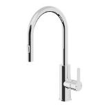 GoodHome Zanthe Chrome-plated Kitchen Pull-out Tap. - PW. This Zanthe chrome-plated Pull-out kitchen