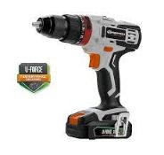 Daewoo U-FORCE Series 18V Cordless Electric Hammer Drill. - Pw. The Daewoo 18V battery operated