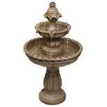 Primrose Jata 2-Tier Water Fountain 93cm. - PW. This magnificent feature has been exquisitely