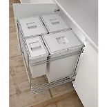 HAFELE PULL-OUT KITCHEN BIN GREY 3 X 24 LTR & 1 X 6LTR . - PW.