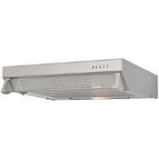 COOKE & LEWIS VISOR HOOD 600MM STAINLESS STEEL- R9BW. Helps to remove cooking odours and illuminates