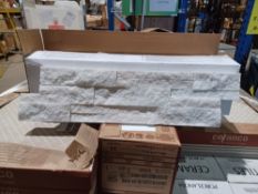 8.4 METERS SQUARED OF PORCELANOSA NATURAL STONE GLOBAL WALL WHITE WALL TILES 150x548mm. RRP £131.