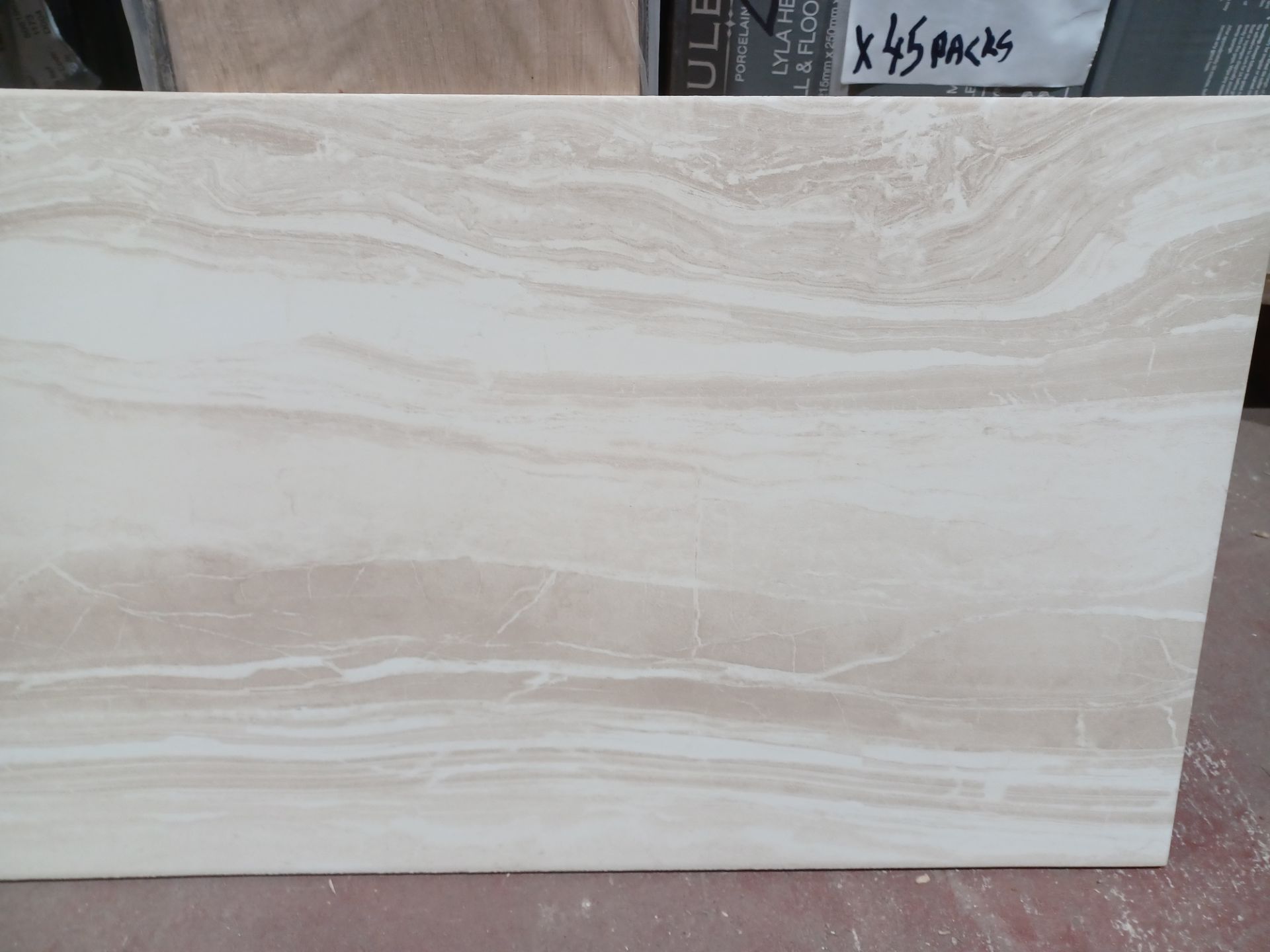 3 x Packs of Colours Fossilised Wood Beige Porcelain Wall and Floor Tile 1.08m2 giving this a - Image 2 of 2