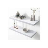 Luxury set of 2 shelfs - white - ER23B