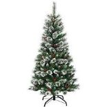 5-ft Full Flocked Green Artificial Christmas Tree - ER24