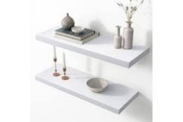 Luxury set of 2 shelfs - white - ER23B