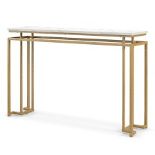 Multigot 120cm Long Console Table, Faux Marble Narrow Hallway Table with Anti-tipping Device - ER24