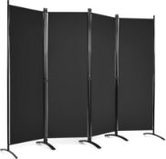 BUNDLE OF 2X Folding Room Divider, 1/4 Panel Freestanding Wall Privacy Screen Protector - ER24