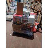 Pallet of Goods to contain;Candy Catcher Game, Kids Games, LED Lighting, Camping Goods, Airbed, Hair