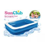 Sunclub 200 x 150 x 50cm Rectangular Pool, Inflatable Outdoor Paddling Pool. - R13.8.