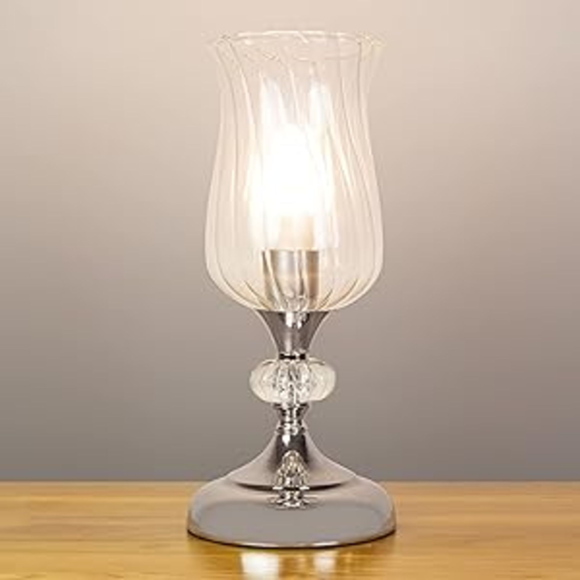 2 x Anika 62519 Hurricane Table Lamp with Touch Activated Base / 3 Brightness Settings / Easy to
