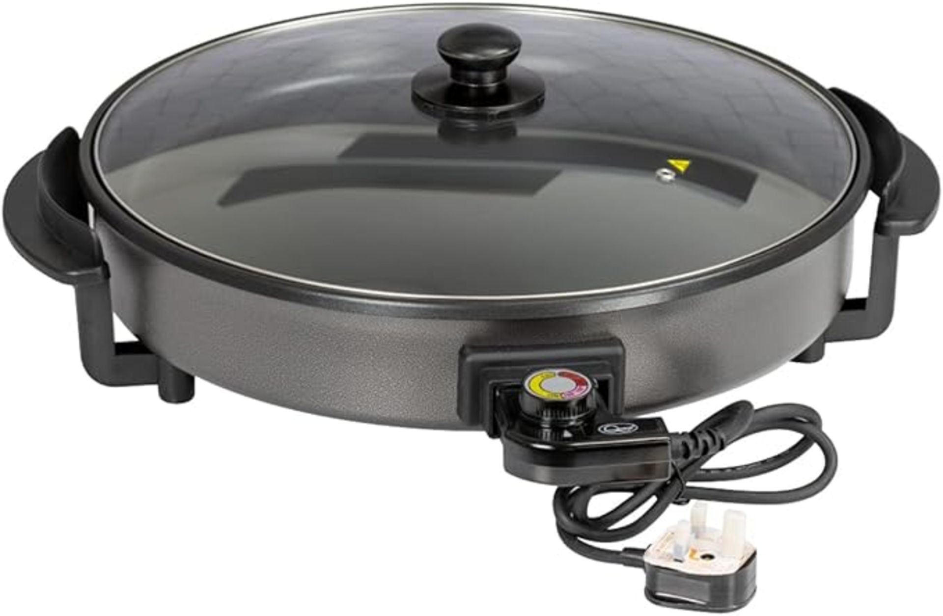 Quest 35500 40cm Multi-Function Electric Cooker Pan with Lid/Adjustable Thermostatic Control/Non-