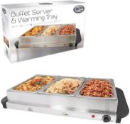 3 x Quest Large Buffet Server & Warming Plate - R9.2
