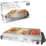 3 x Quest Large Buffet Server & Warming Plate - R9.2