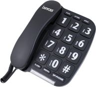 2 x Benross 44570 Jumbo Big Button Home Landline Telephone for Elderly and Disabled/Black/Hands Free