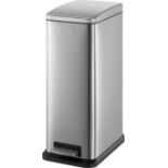 Trade lot 8 x BLACK+DECKER BXBN0004GB 20L Slimline Pedal Bin with Soft Close Lid, Stainless Steel,