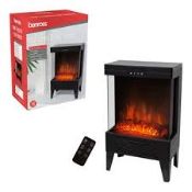 Benross 44140 Electric Fireplace Space Heater/Cast Iron Log Burner Effect / 2 Heat Settings/ Touch