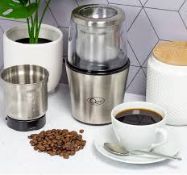 2 x Quest 34170 Electric Wet and Dry Grinder / One Touch Operation / Coffee, Spices, Nuts, Fruit,