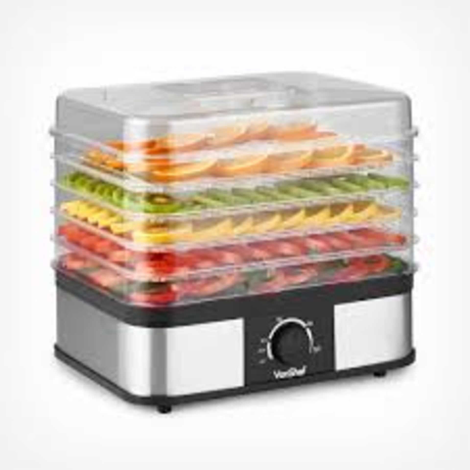5 Tier Food Dehydrator. - BW. Ideal for fruits, meats, fish, vegetables, greens, herbs, and