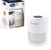 Silentnight 42269 Air Purifier with HEPA Filter Night Light, Plastic, 7.5 W- BW