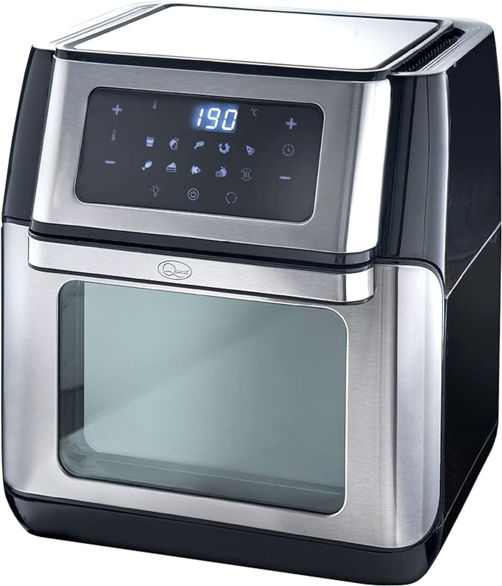 Quest 12L Digital Air Fryer Oven/Large Family Size / 5 in 1/6 Accessories & 10 Pre-Set Modes / 1500W