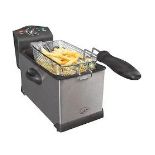 2 x Quest 3L Stainless Steel Deep Fat Fryer- BW