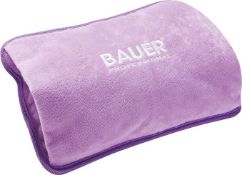 Bauer Professional 38920 Electric Hot Water Bottle / Lilac / Soft Touch Fleece Cover / Hand Warmer /