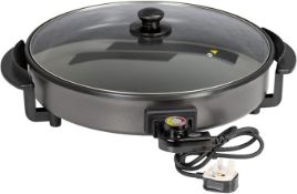 4 x Quest 35500 Multi-Function Electric Cooker Pan with Lid/Adjustable Thermostatic Control/Non-