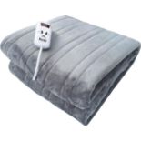 Bauer Electric Heated Throw Blanket with Luxury Fleece Lining | 10 Heat Levels | Machine