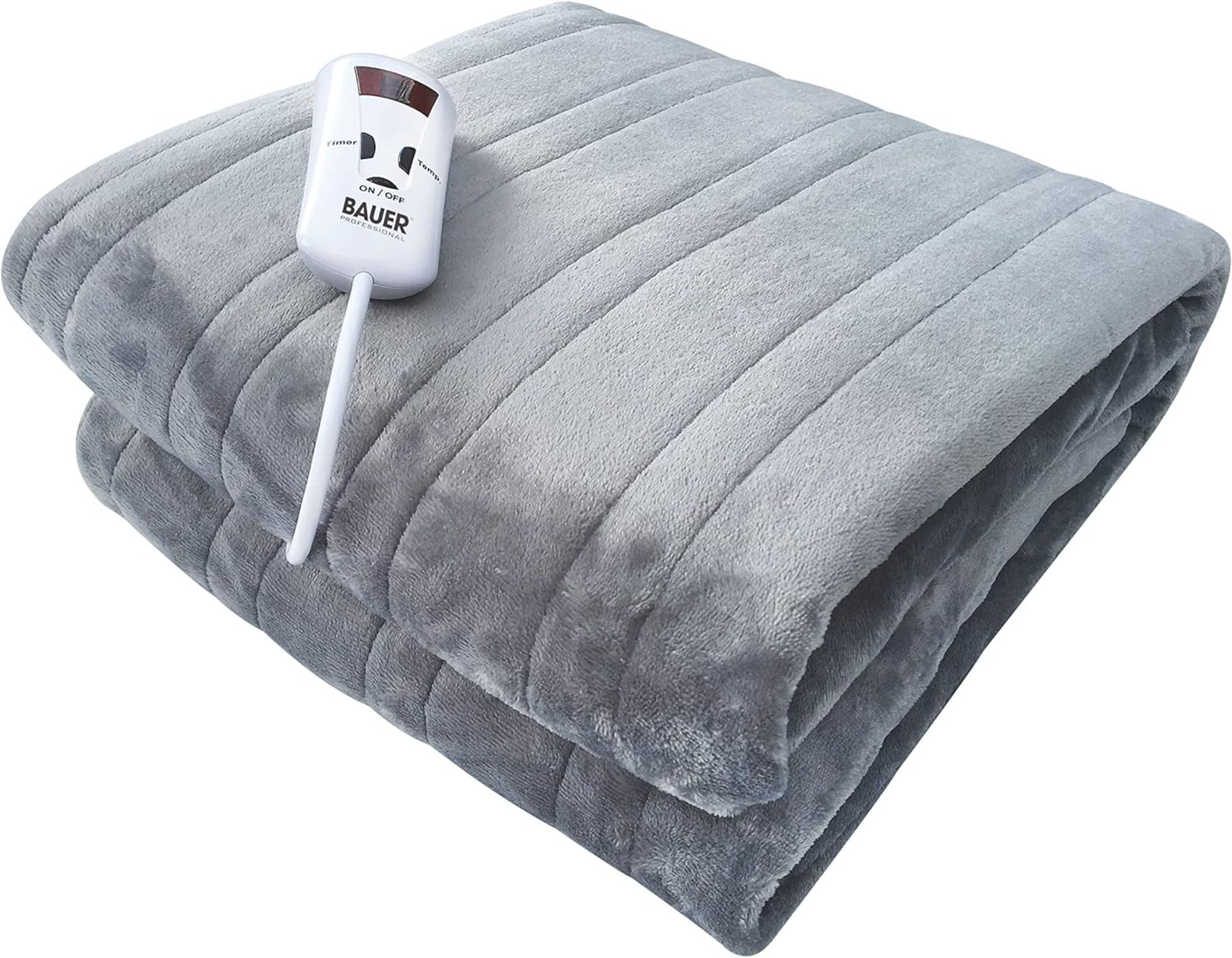 Bauer Electric Heated Throw Blanket with Luxury Fleece Lining | 10 Heat Levels | Machine
