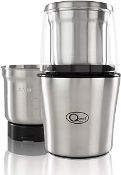 2 x Quest 34170 Electric Wet and Dry Grinder / One Touch Operation / Coffee, Spices, Nuts, Fruit,