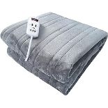 Bauer Electric Heated Throw Blanket with Luxury Fleece Lining | 10 Heat Levels | Machine Washable. -