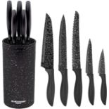 2 x Blackmoor 66929 5-Piece Knife Set/Comes with Freestanding Storage Block/Stainless Steel Knives/