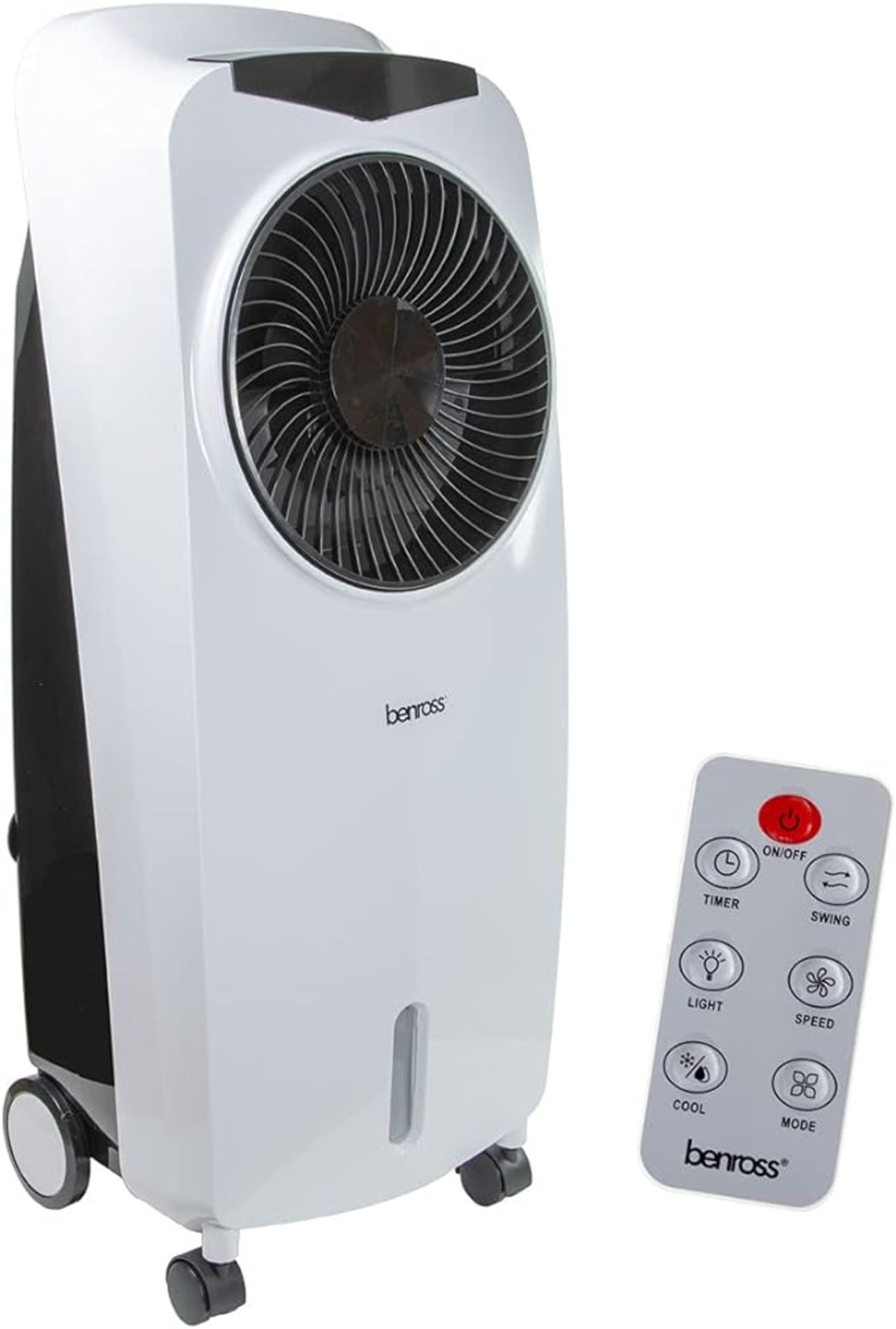 Benross 42009 Portable Evaporative Air Cooler | 110W | Touch LED Control Panel | 8 Hour Timer