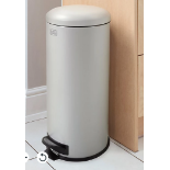 3 x BLACK + DECKER 30 Litre Dome Kitchen Indoor Rubbish and Waste Pedal Bin with Soft Close Lid/