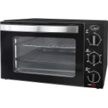 Quest 35399 20L Mini Countertop Oven 1500W / Multifunction Cooking Grill, Bake, Toast, Rotisserie,