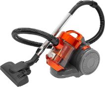 2 x Quest 44889 Compact Bagless Cyclonic Vacuum | Easy Empty Dust Container | Compact and Portable |