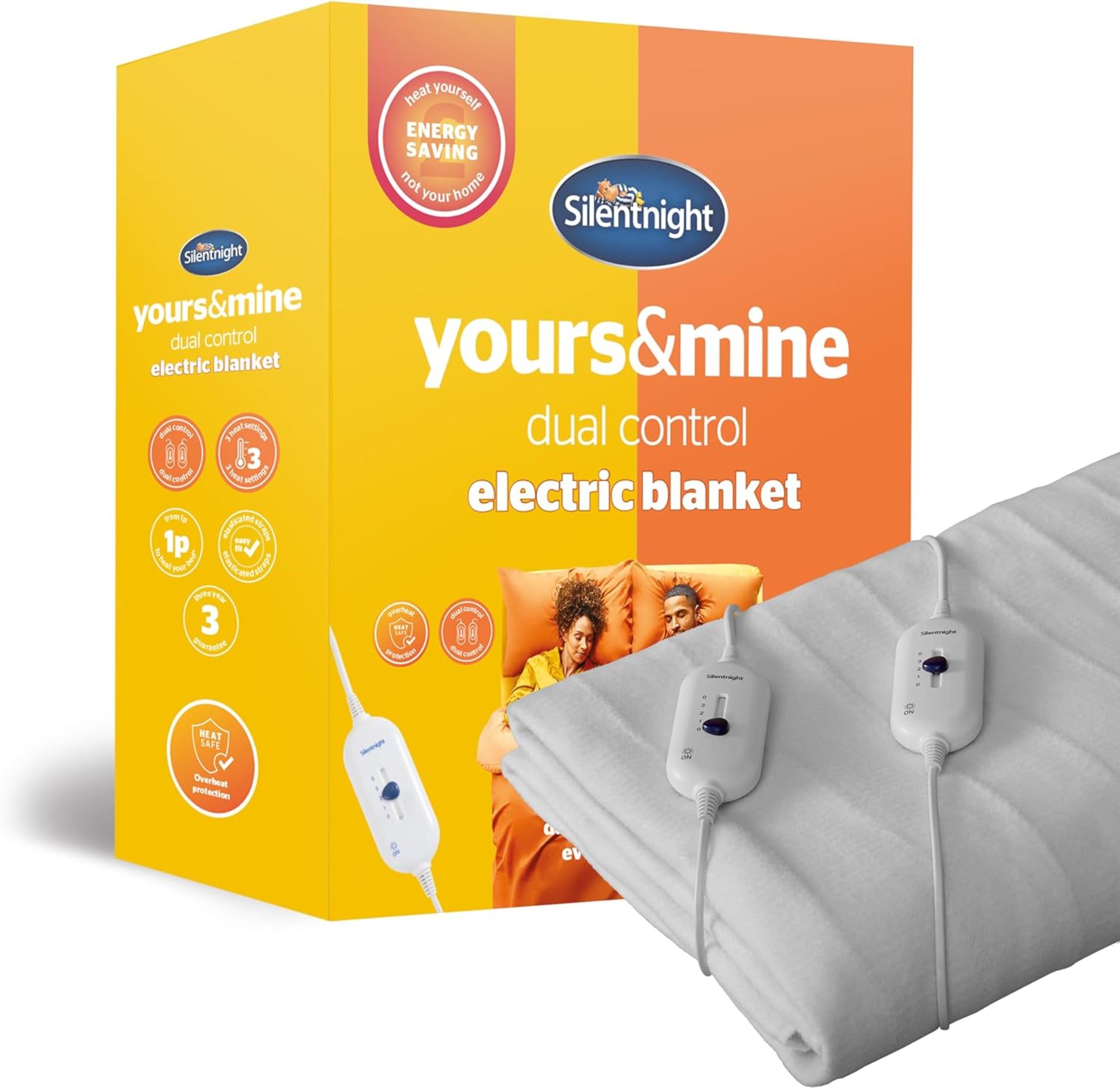 Silentnight Dual Control Electric Blanket Double - Super King Heated Electric Underblanket Bed