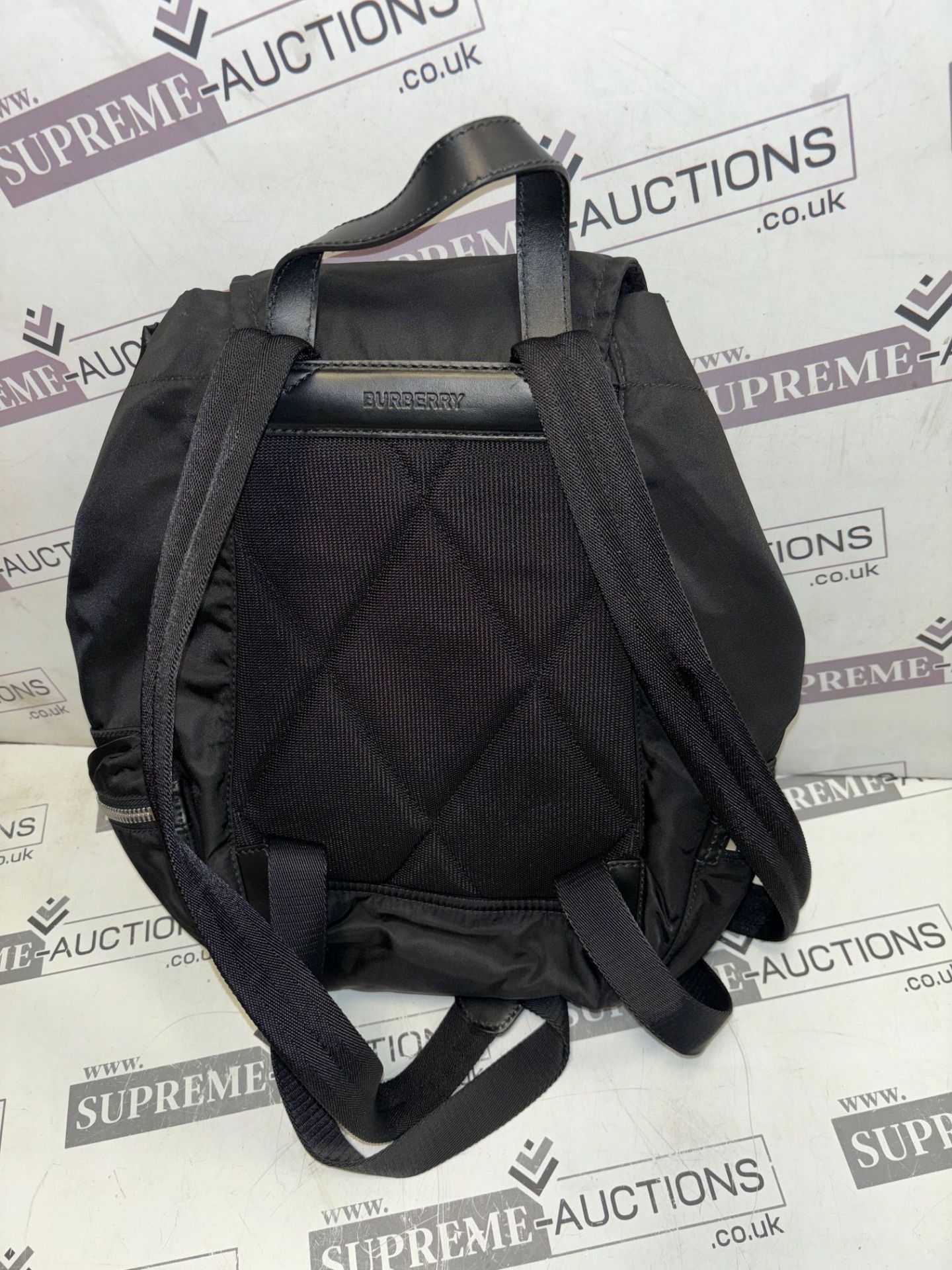 Genuine Burberry Medium Rucksack In Technical Nylon And Leather - Image 5 of 9